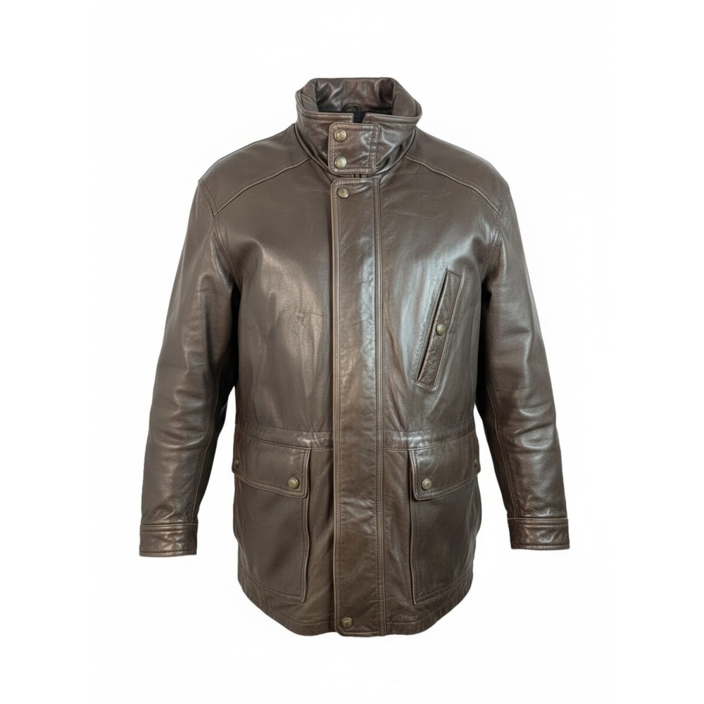 Vintage Reed Leather Sportswear Field Jacket Men 42 Brown Thinsulate Insulated